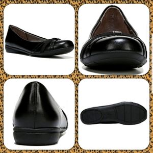 LifeStride Women's Abigail Ballet Flat Black 8.5W